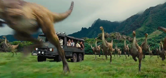 Gallimimus in JURASSIC WORLD (2015)